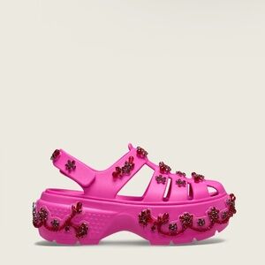 Simone Rocha x CROCS collaboration electric Pink Stomp Fisherman sz m7 w9